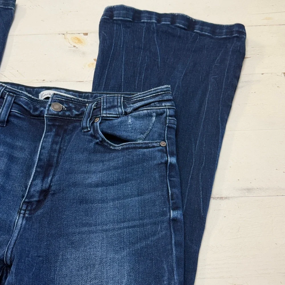 KanCan High Rise Dark Wash Flare Jeans - Picture 4 of 15